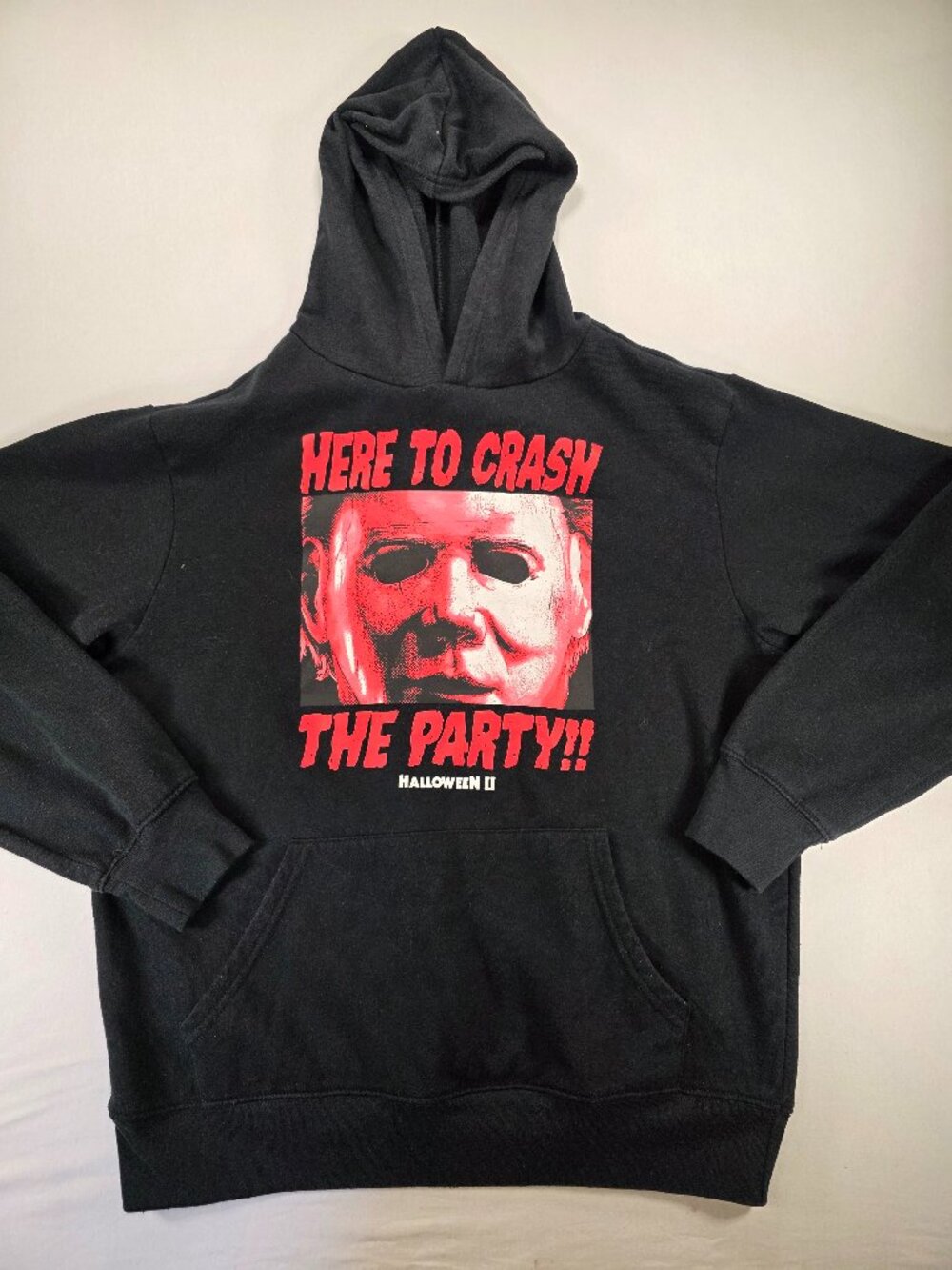 Halloween 2 Here To Crash The Party Hoodie Michael Meyers Laurie Strode Medium